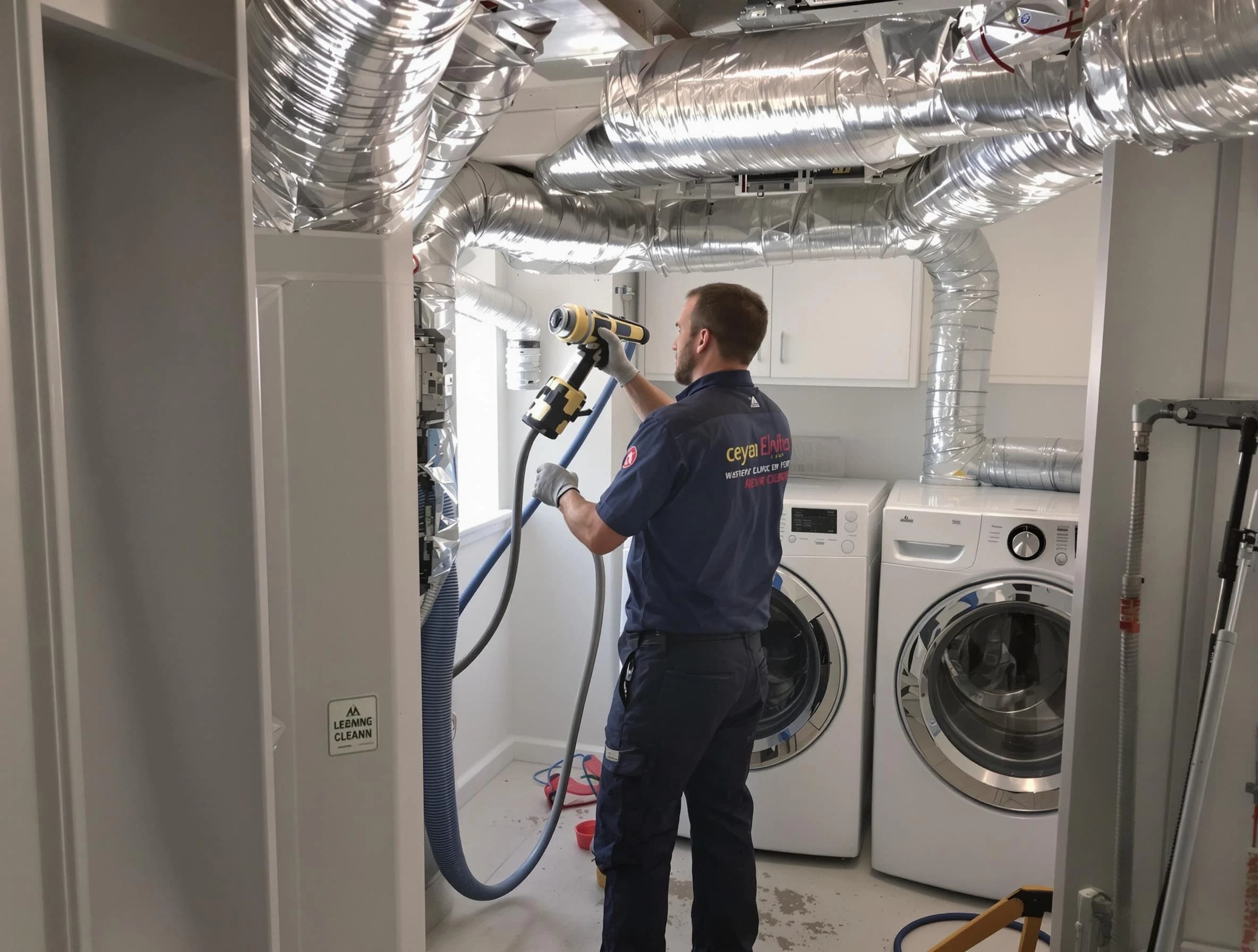 Farmington Dryer Vent Cleaning specialist using advanced equipment for thorough duct cleaning in Farmington