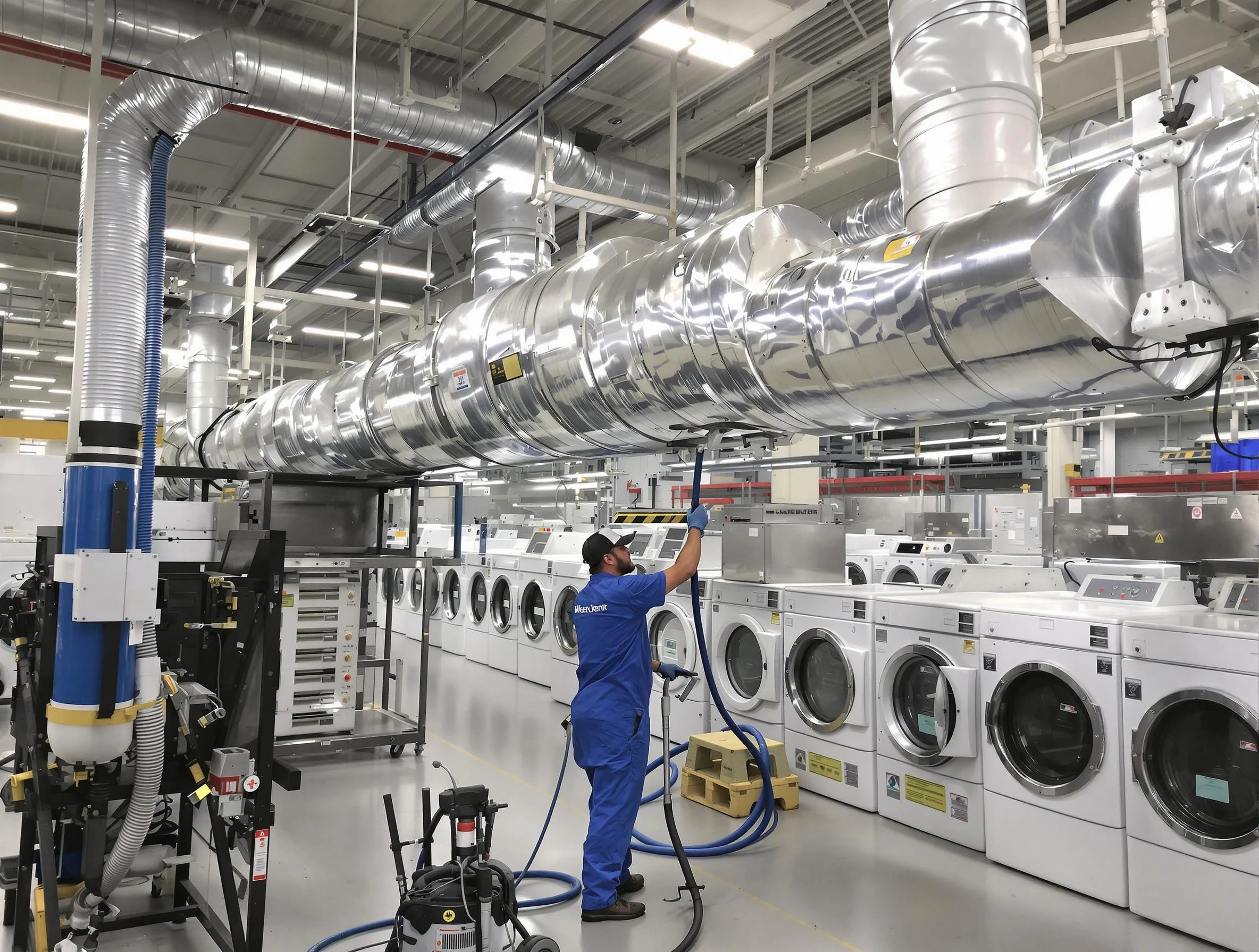 Farmington Dryer Vent Cleaning team performing heavy-duty industrial dryer vent cleaning in Farmington